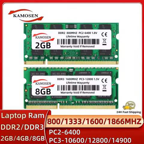KAMOSEN DDR3 RAM 1GB 2GB 4GB 8GB 8500MHz 1333MHz 1600MHz 1866MHz Notebook Memory 240-pin Non-ECC Unbuffered SODIMM