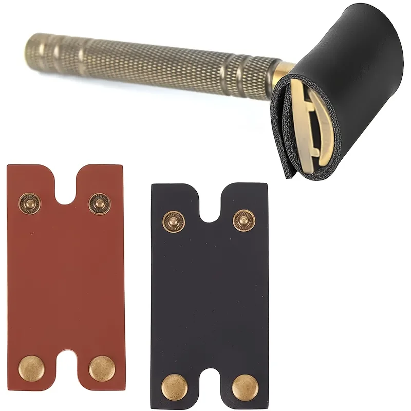 Single Piece Cover for Razor Heads, Designed to Protect Double Edge Razors,Ideal for Men Using Butterfly Shavers,Snap Closure