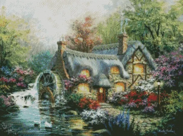 

Embroidery Counted Cross Stitch Kits, Needlework-Crafts, DIY Arts, Handmade Decor, Dream House, 14 Ct DMC, Top New