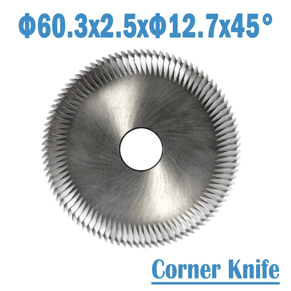 

Φ60.3x2.5xΦ12.7x45° Key Machine Cutter HSS M35 Corner Knife Angle Miling Cutter For ILCO 023/025/045, DL 143M/145/145M/148M,