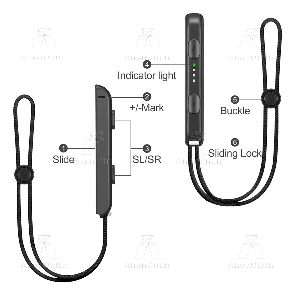 2 قطعة حزام المعصم للتبديل/التبديل OLED Joycon استبدال أجزاء Joy Con تحكم مرفق شريط للرسغ الحبل الملحقات