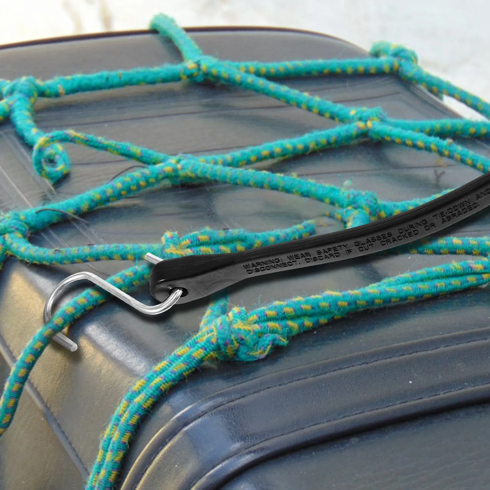 Reliable Elastic Tarp Cord Rubber Strap with Rustproof Hooks for Luggage Cargo Tie Down Outdoor Camping Garden Workshop Use