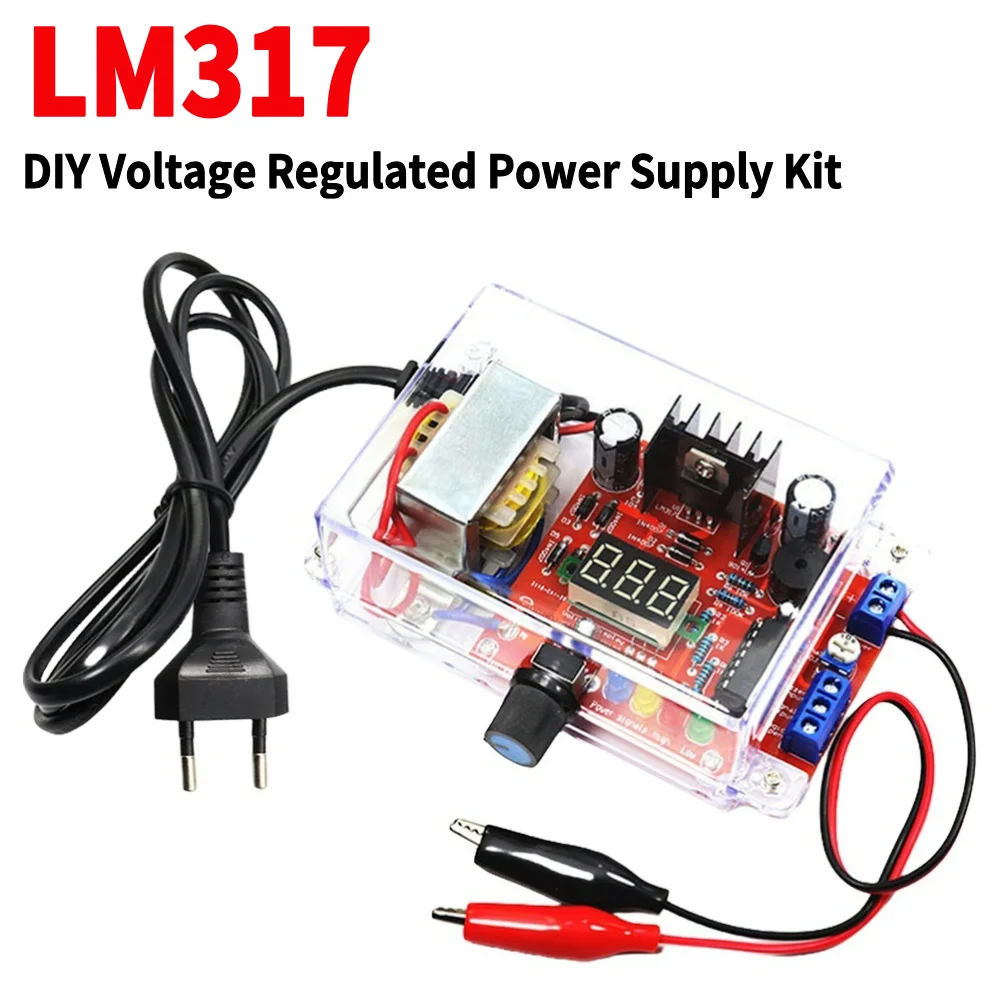 LM317 Zestaw regulatora napięcia Zasilacz DC Regulowany regulator napięcia Zestaw DIY 1,25 V-12 V Zestaw elektroniczny DIY