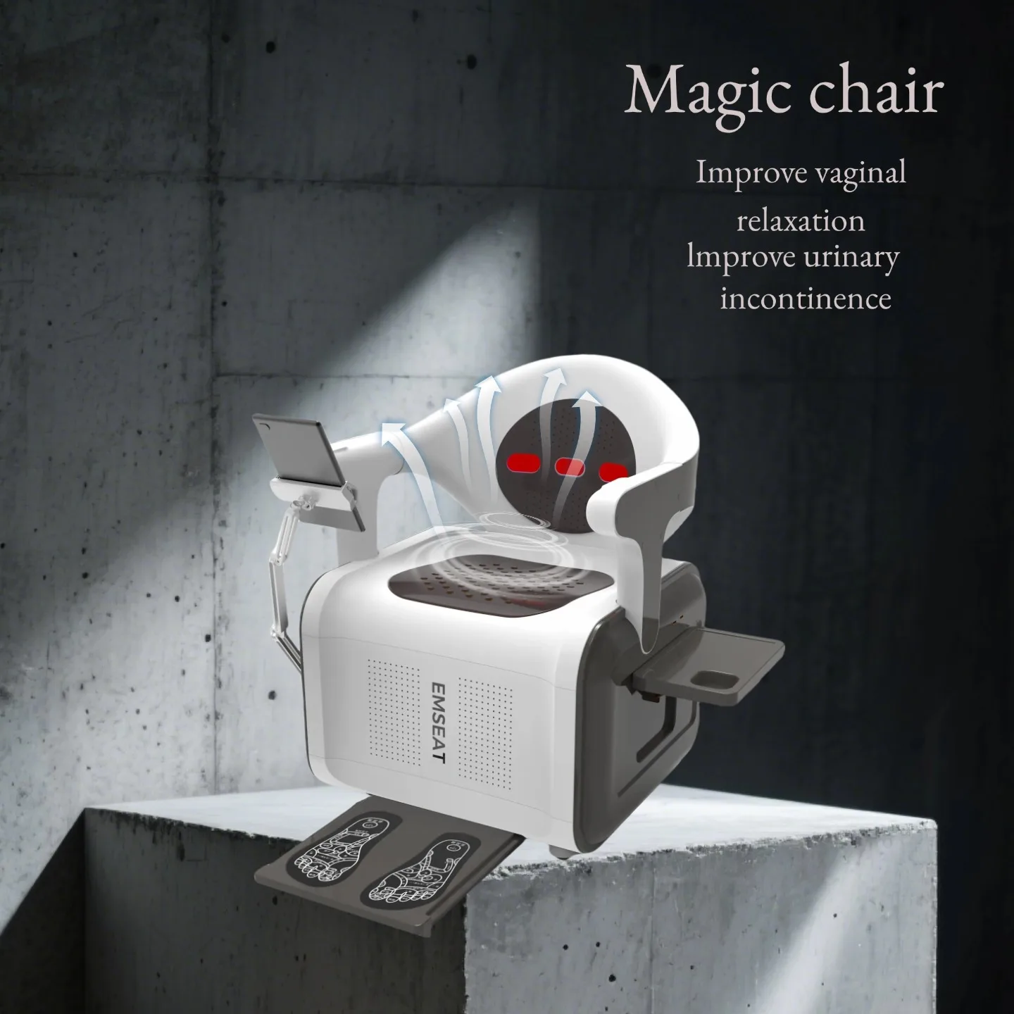 

RF Chair for Back Feet Non-Invasive EMS for Urinary Incontinence ABS Standing Pelvic Floor Chair