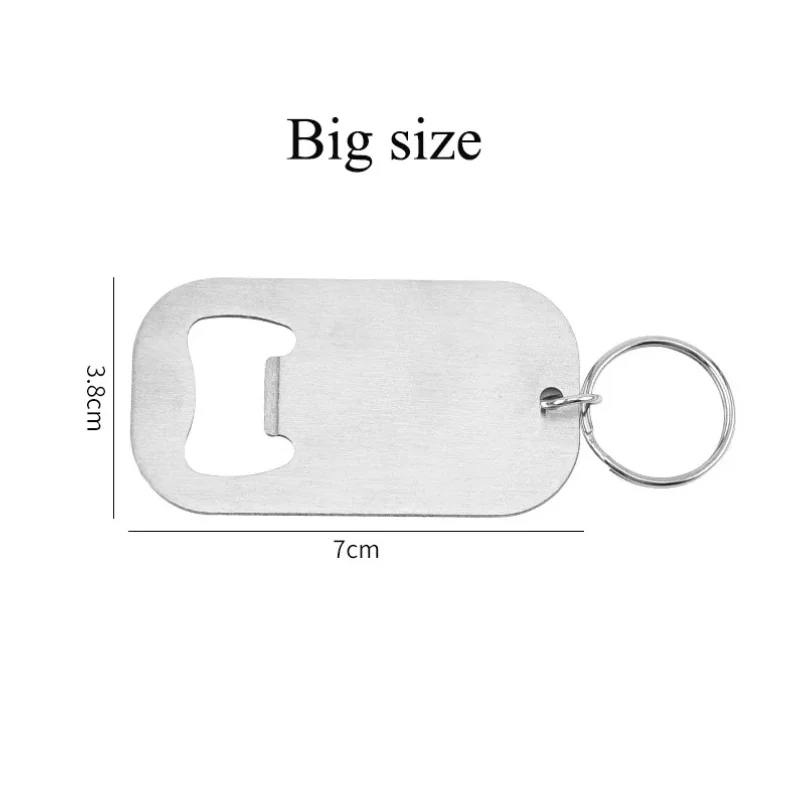 Portable Metal Stainless Steel Bottle Opener Keychain Soda Drink Starter Portable Bottle Openers Bar Key Chain Pendant Creative 6