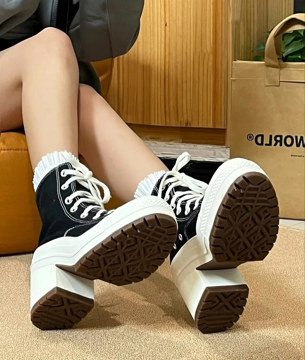 Klassische Damen-Plateau-Turnschuhe, Segeltuchschuhe, personalisierte Luxus-Absätze, Skateboard, Schnürung, Freizeitschuhe, modische Outdoor-Turnschuhe – Detail 12