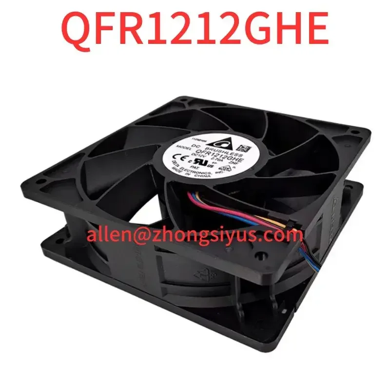 

Brand-new 12038 QFR1212GHE 12V 2.7A 4-wire Antminer S7S9 front and rear violent high speed cooling fan 12CM