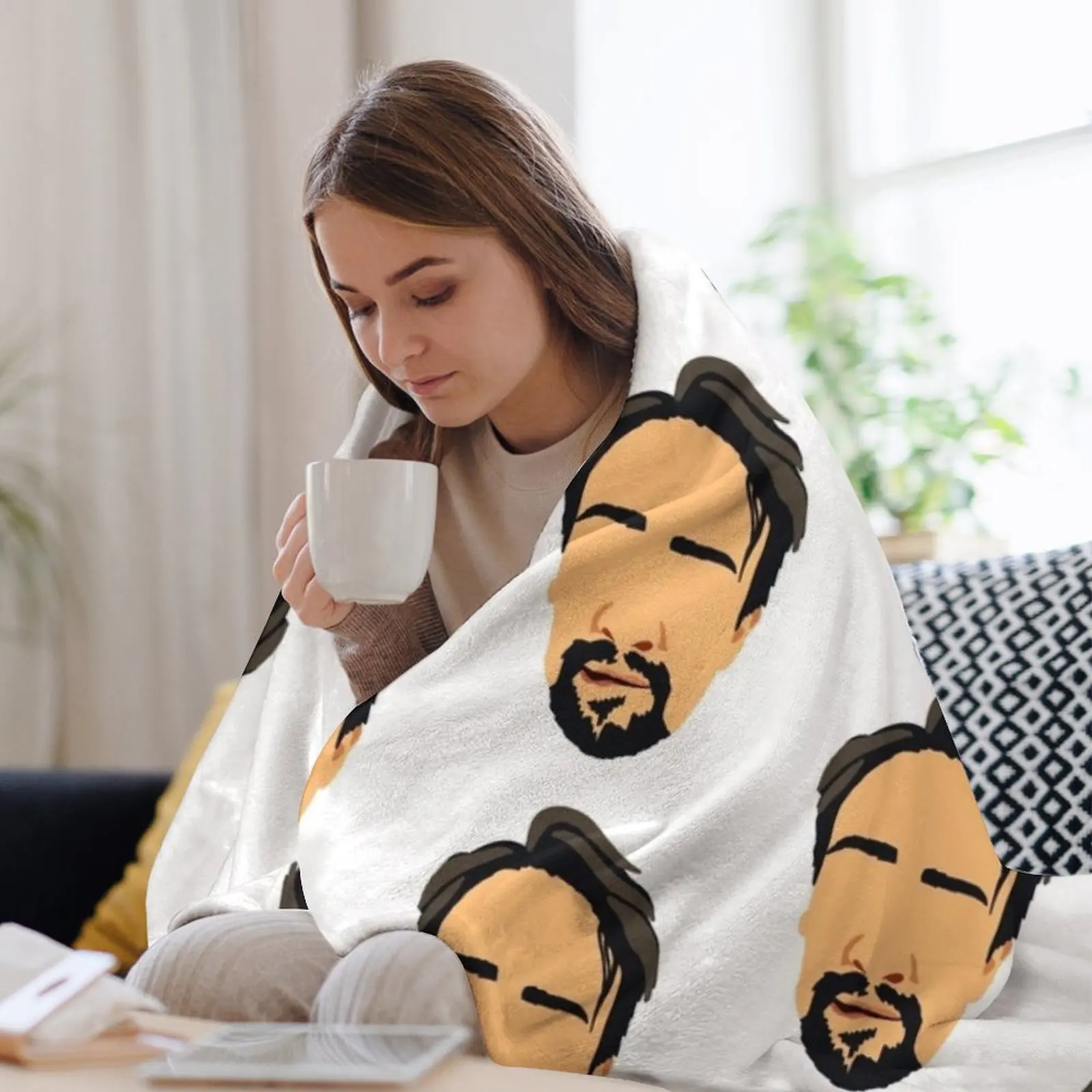 لين مانويل ميراندا هاميلتون الشفاه العض رئيس رمي بطانية ريتروس هدية شخصية بطانيات المانجا الدافئة