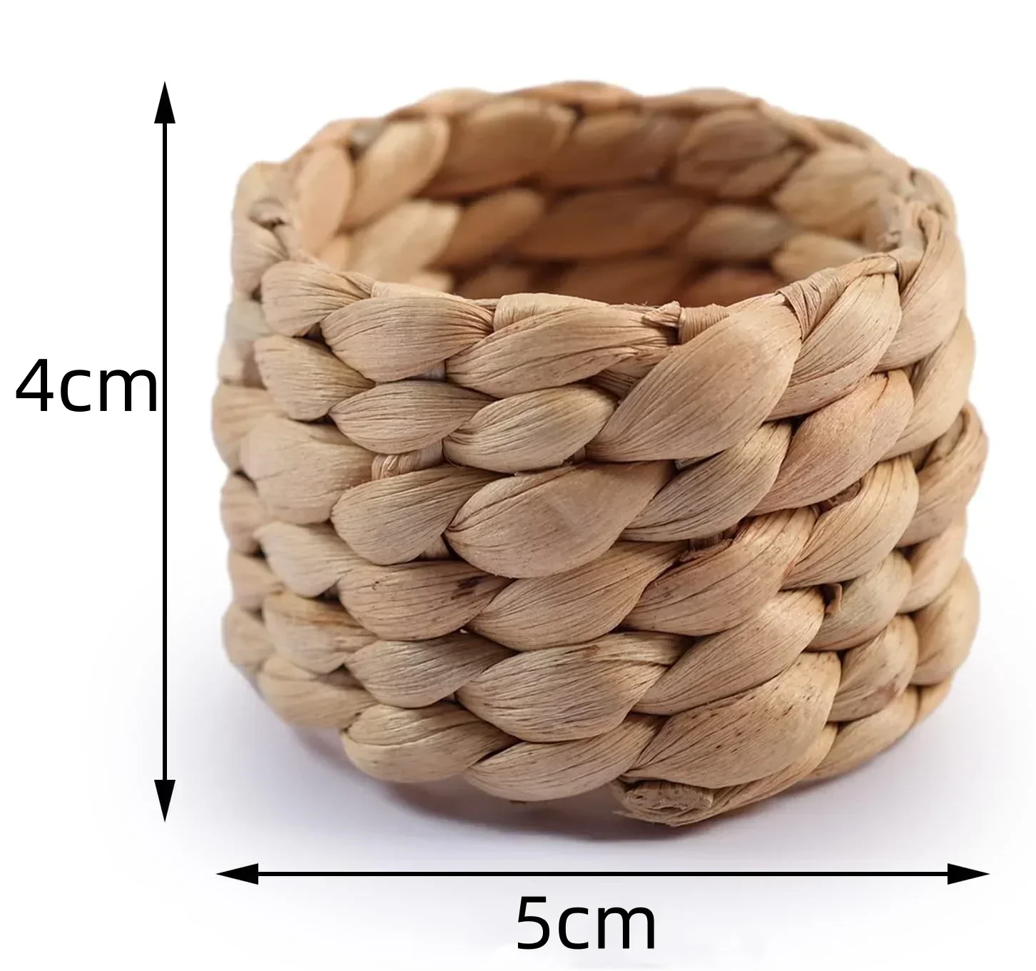 Handmade Water Hyacinth Napkin Rings, Eco-Friendly Grass Woven Napkin Holders Perfect for Weddings Christmas Table Settings