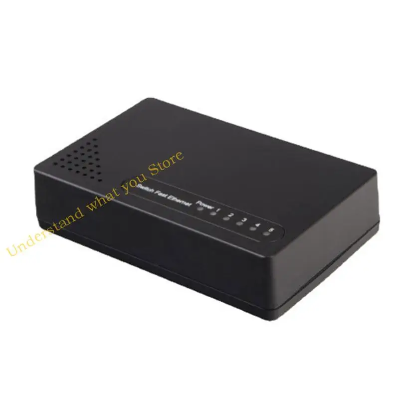 

J60A 5-Port 10/100Mbps Fast Ethernet Switcher RJ45 Ethernet Splitters for Office Networking Desktop Networking Splitters