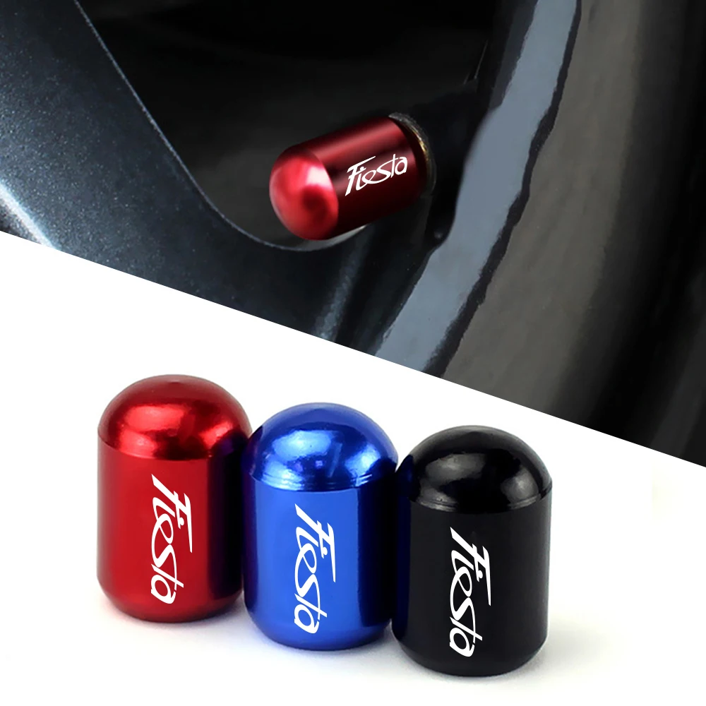 For Ford Fiesta mk6 mk8 mk5 mk4 mk7 Aluminium alloy Auto Tire Valve Stem Cap Wheel Valve Dust Cover Car Styling Accessories