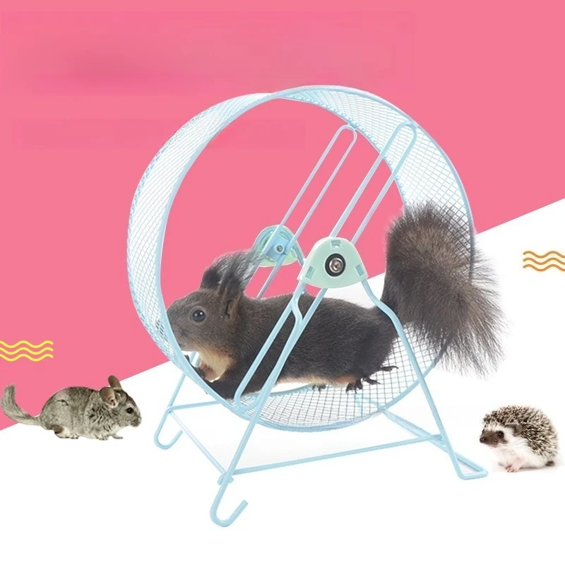 Imagen 4: Rueda de Metal Silenciosa de 32 cm para Hámster, Chinchilla, Erizo, Ardilla, Perro de Pradera, con Base Antideslizante para Mascotas