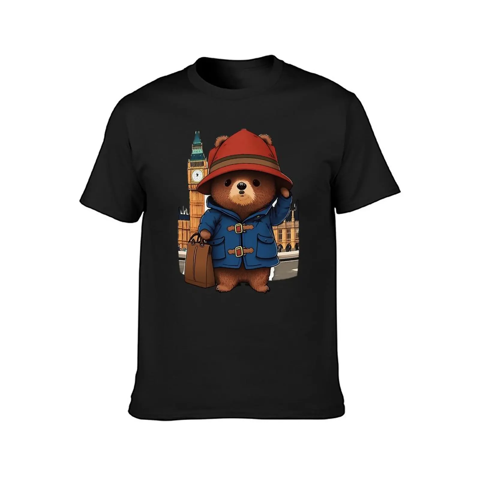 Paddington Bear in London T-Shirt cute tops oversizeds korean fashion quick drying mens graphic t-shirts