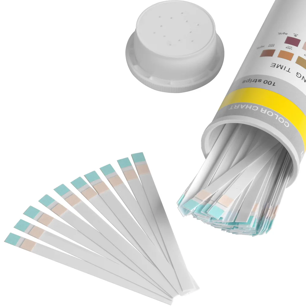 Tiras reactivas de glucosa de orina Keto, 100 unidades, las mejores para probar cetonas en dieta cetogénica de bajo carburgo, kit de prueba de análisis de orina en el hogar de cetosis