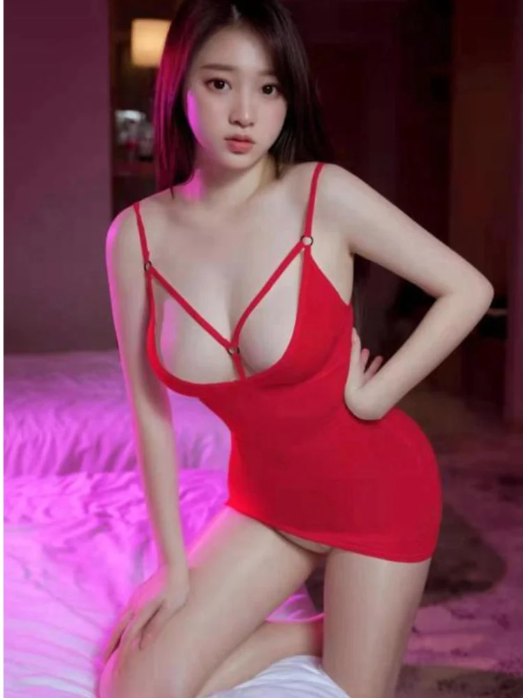 

Nightclub WOMENGAGA Cosplay Slim Mesh Thin Lace Vneck Super Sexy Elegant Mini Tank Dress Korean Sweet Tops 2022 Summer Babes Z9A