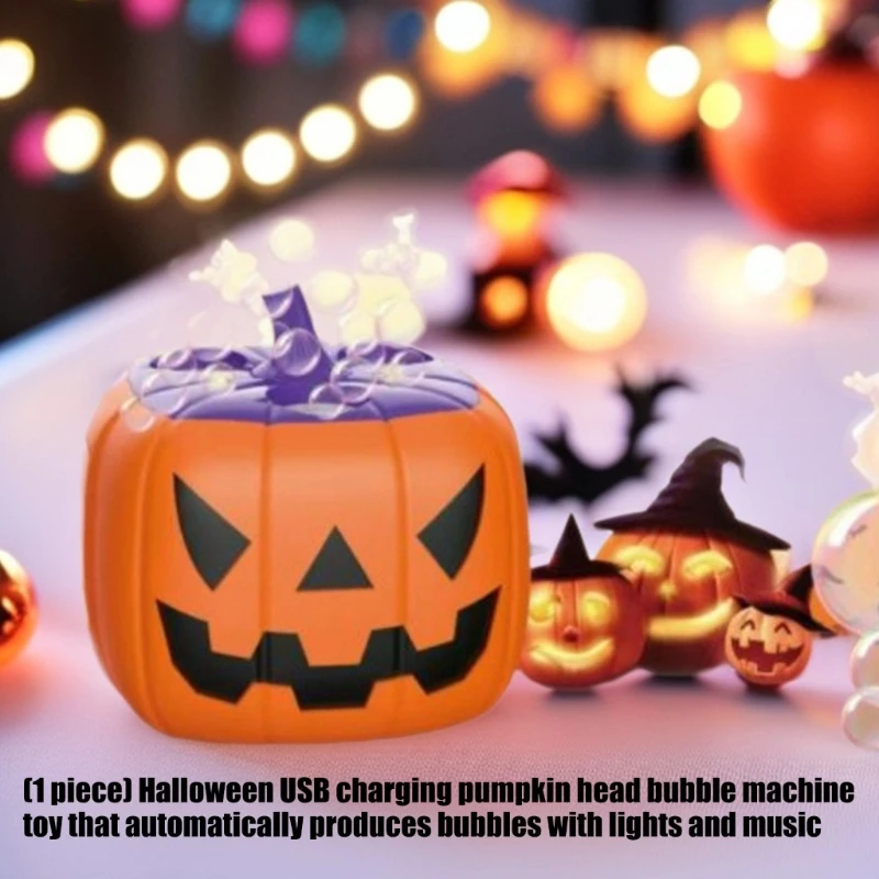 شكل اليقطين فقاعة البنادق الكهربائية لعبة طفل المنزل شاطئ حديقة بارك في الهواء الطلق فقاعة تهب لعبة التواصل بين الوالدين والطفل #5