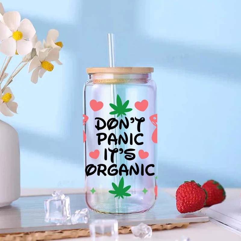 3D UV DTF Transfers Stickers 16oz Cup Wraps Cactus Mushroom Plant Printed For DIY Glass Ceramic Metal Leather Etc. D1169
