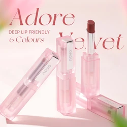 Cute Pink Matte Lipstick 6-Color Waterproof Velvet Long-Lasting Pigment Sexy Non-stick Cup Lip Glaze Makeup Cosmetics For Women