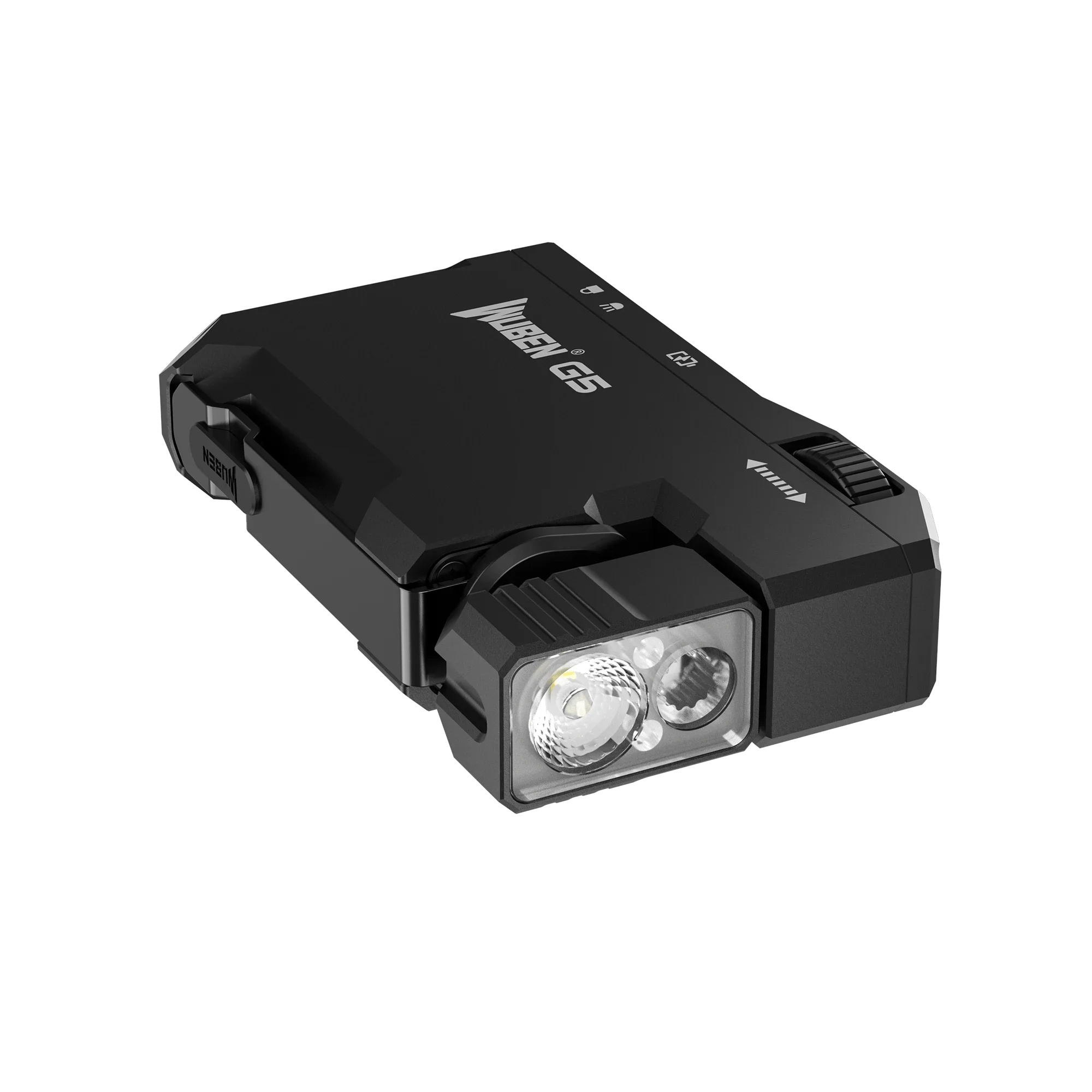 WUBEN G5 400 لومن Mini EDC Light بطارية مدمجة قابلة للشحن وخفيفة الوزن للغاية 180 °   رأس دوار بذيل مغناطيسي