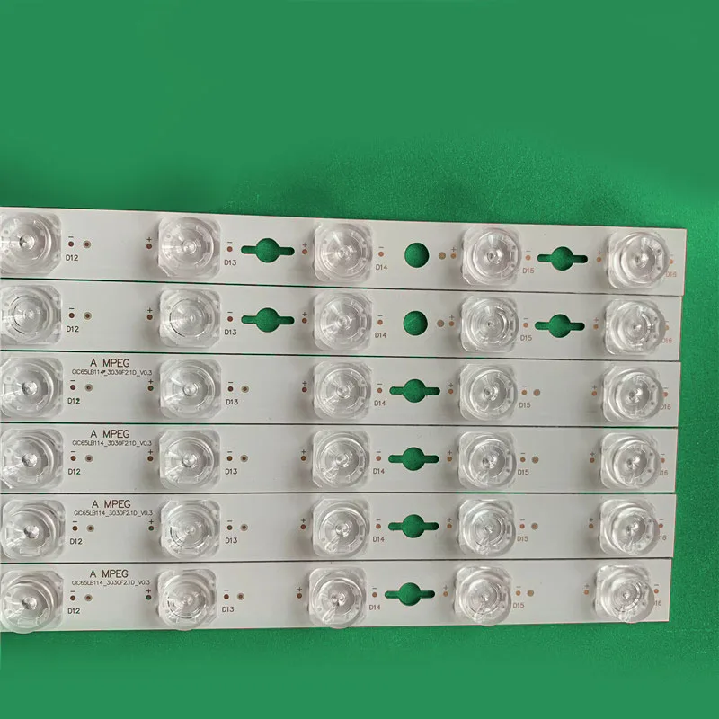 Tira de LED para iluminación trasera para 65C725 65P728 62C728 GIC65LB114_3030F2.1D_V0.3 GIC65LB115 GIC65LB115-3030F2.1D GIC65LB115-30F2.1D 6V
