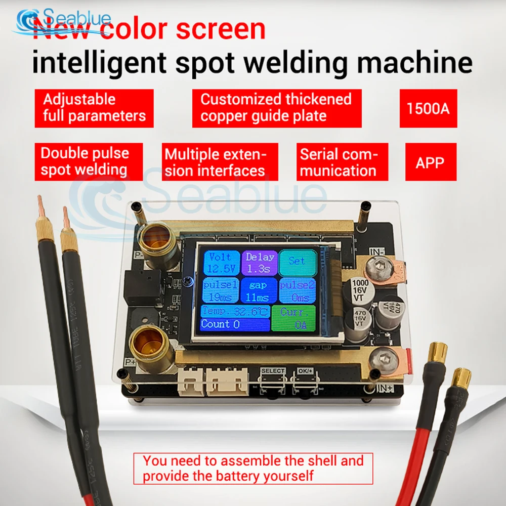 DC 12V Portable Spot Welding Machine Diy Kit 18650 Lithium Battery Nickel Sheet Dual Pulse Spot Welding Machine Bluetooth Module