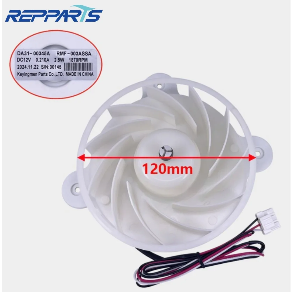 

New RMF-003ASSA DC12V Fridge Radiator DA31-00345A Cooling Fan For Samsung Refrigerator Freezer Parts