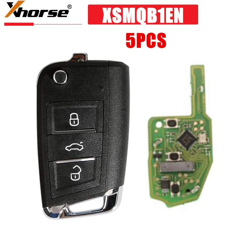 

5 шт./лот Xhorse XSMQB1EN для VW MQB умный Бесконтактный дистанционный ключ 3 кнопки для VVDI2/V VDI ключ инструмент