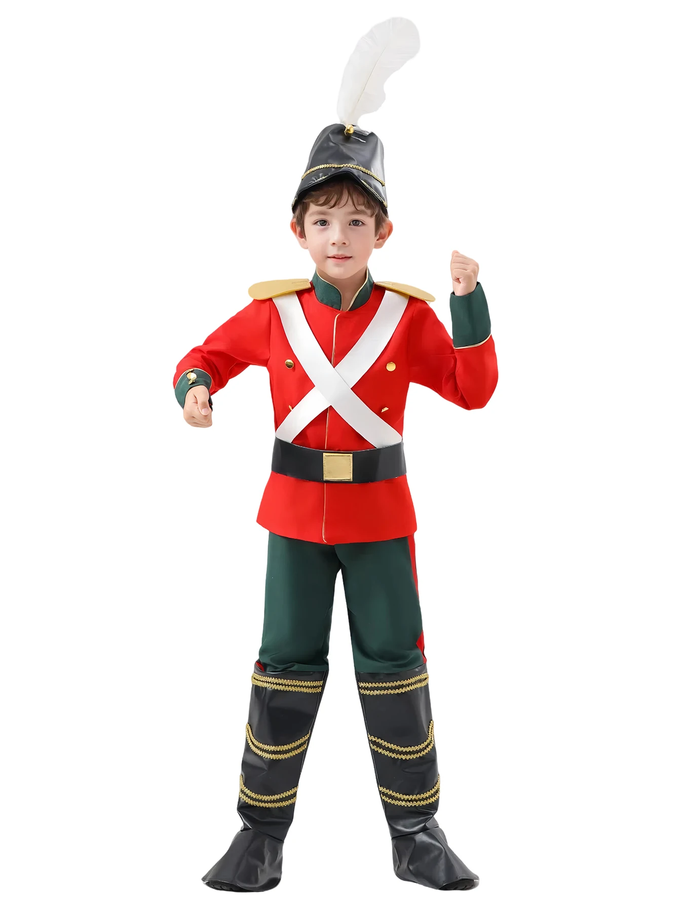 Boys Storybook Character Toy Soldier Cosplay Dress-up For Kids Christmas Party Costume