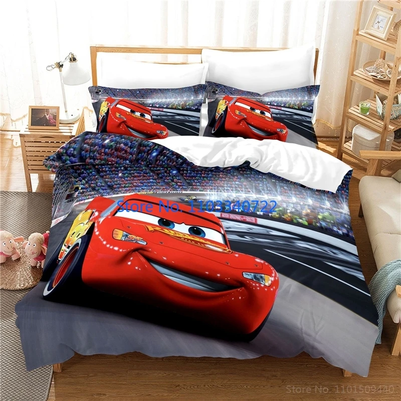 

Cartoon Bedding Sets Fast Lightning McQueen Car Duvet Cover Sets Polyester Digital Printing Quilt Cover Bedclothes Boys Gift