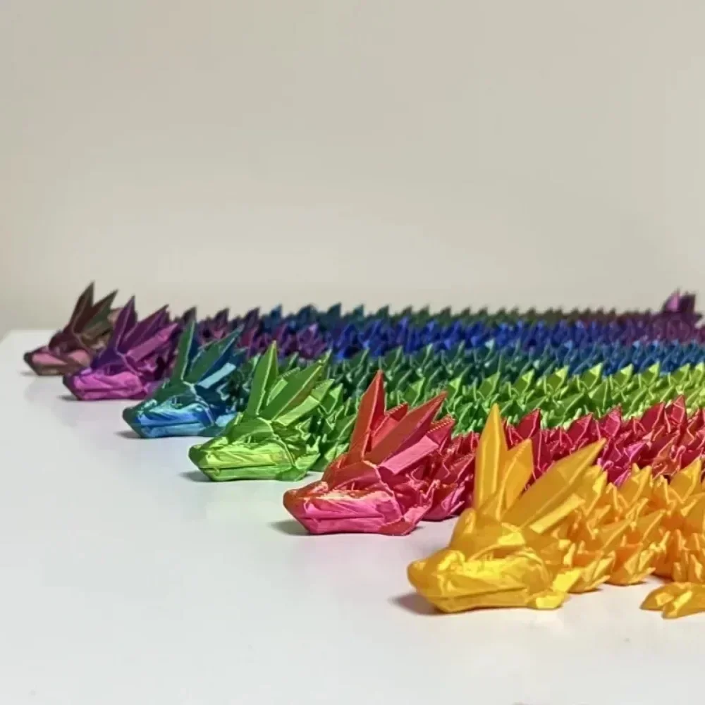 Printed 3D Rotatable Articulated Dragon without Egg Ideal Gift Gem Dragon Fidget Toy for Kids with ADHD Perfect for Birthday