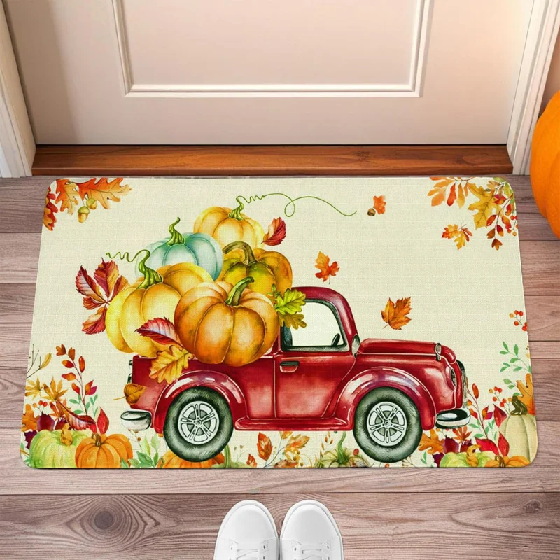 40x60cm Thanksgiving and Christmas pumpkin floor mat