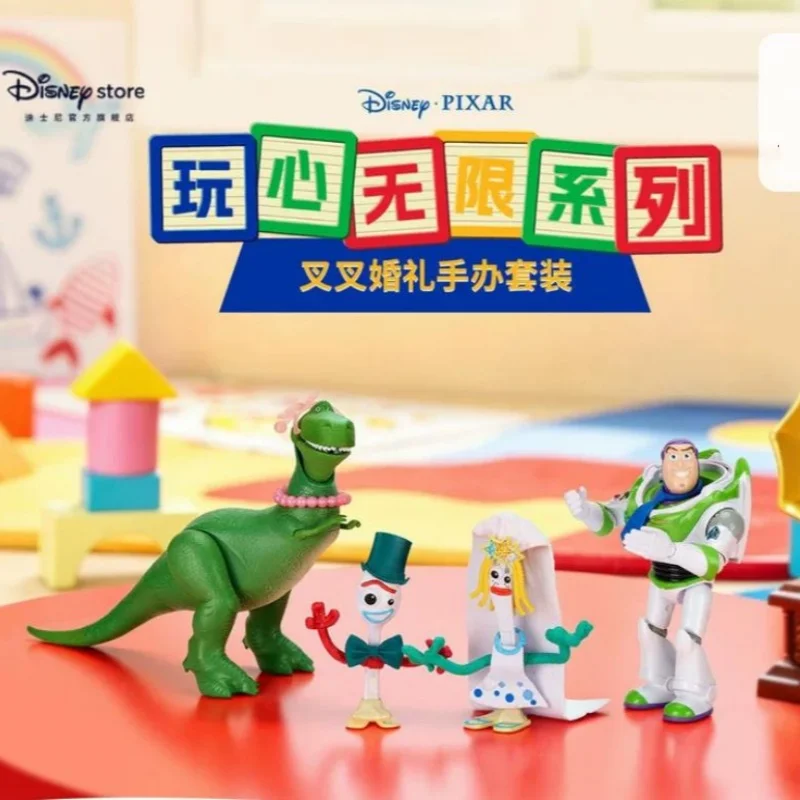 Официальный набор фигурок Disney Toy Story для свадьбы: Базз Лайтер, Форки, Карен, кукла Беверли. Подарочная коробка, свадебный подарок для пар.