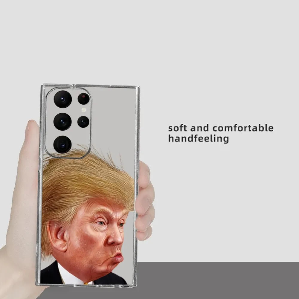 Salute Donald Trump Funny Ultra Lite Phone Case for Samsung Galaxy S24 Ultra S22 S23 Ultra S21 S20 5G Protective Silicone TPU Fu