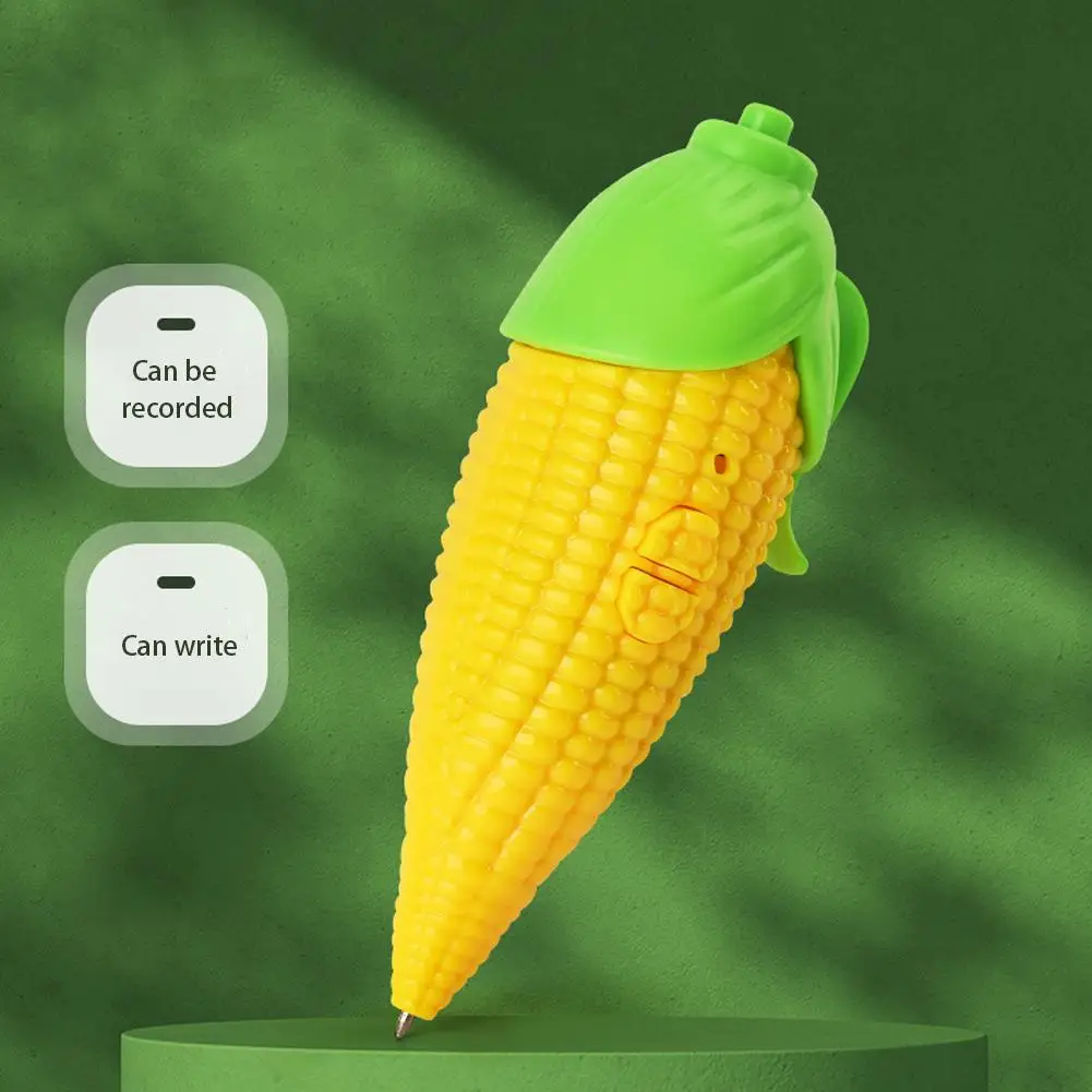 مضحك الذرة الباذنجان مسجل صوتي القلم الكتابة على الجدران لطيف قلم حبر جاف طالب مسجل صوت ، هدية الإبداعية للأطفال #5