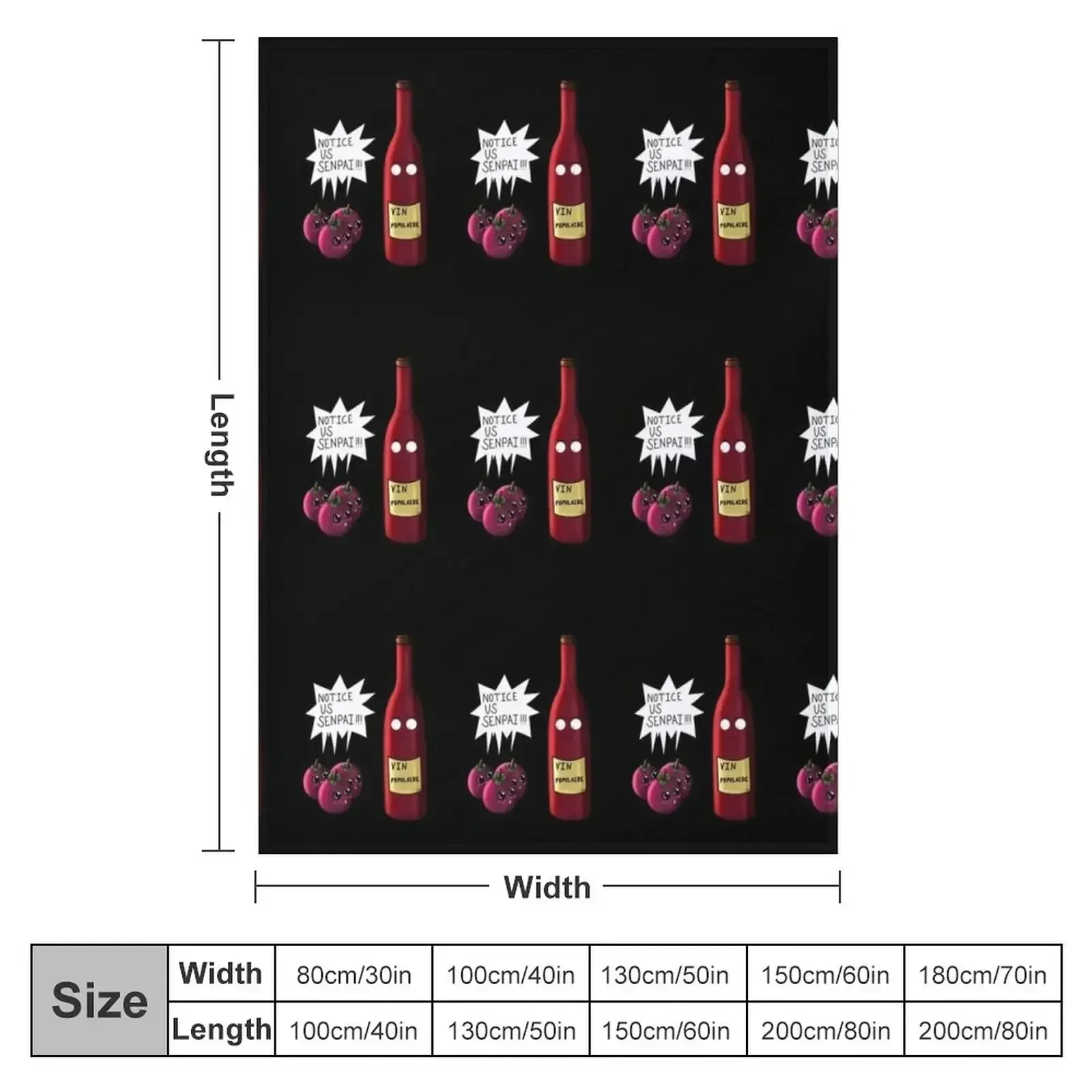 Mr. Popular Notice us Senpai!!! wine and grapes Throw Blanket Cute Blankets For Bed Luxury Bed linens For Baby Single Blankets