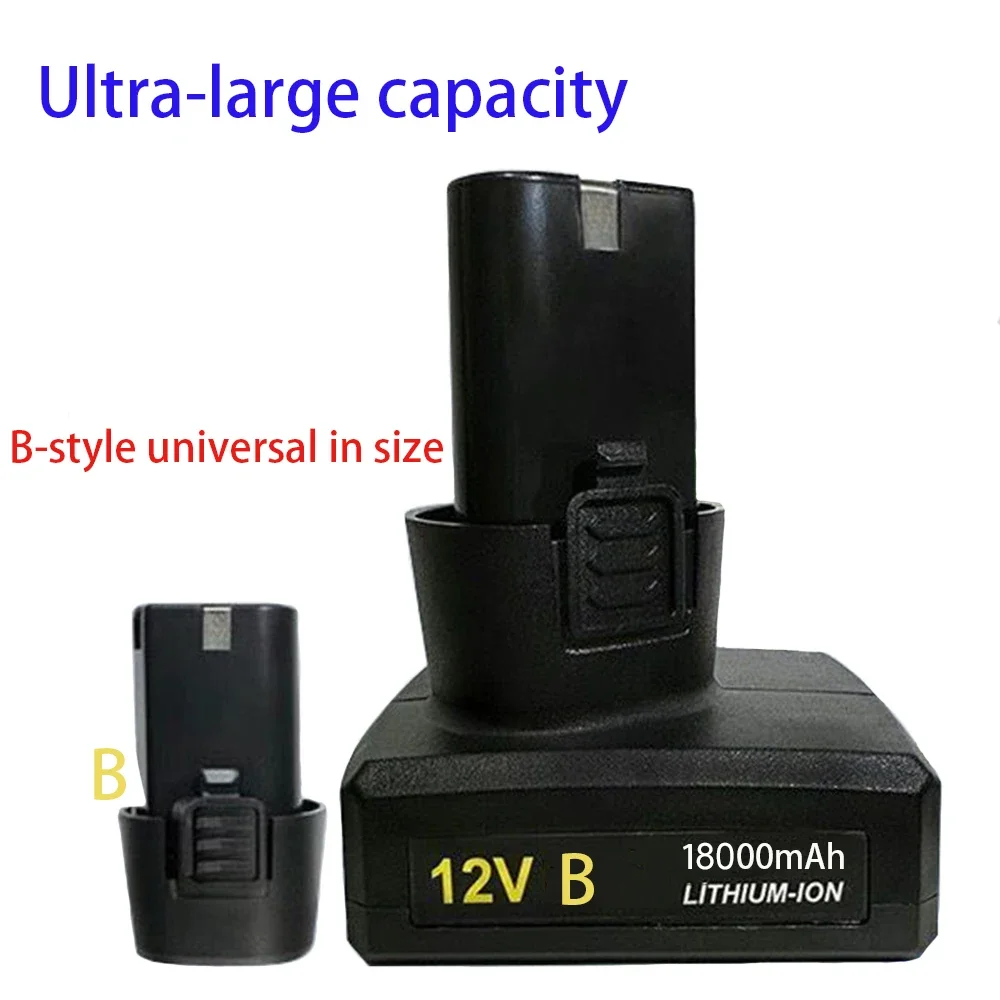 100%.New.Universal 12V 13800mAh Rechargeable Li-ion Lithium Battery For Power Tools Electric drill Electric Screwdriver Battery