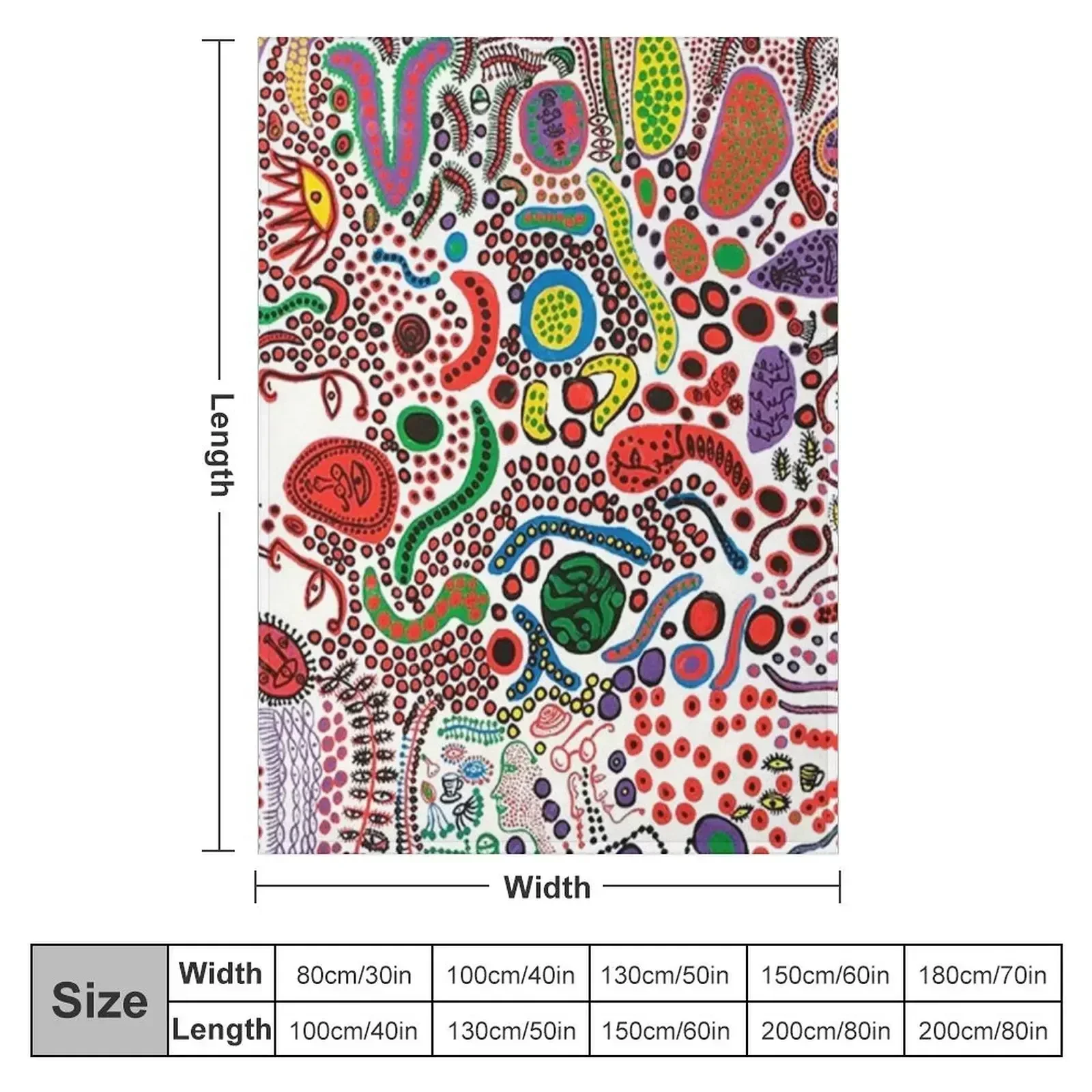 Yayoi Kusama Endless Life Throw Blanket Luxury Brand valentine gift ideas Flannel Fabric wednesday Blankets