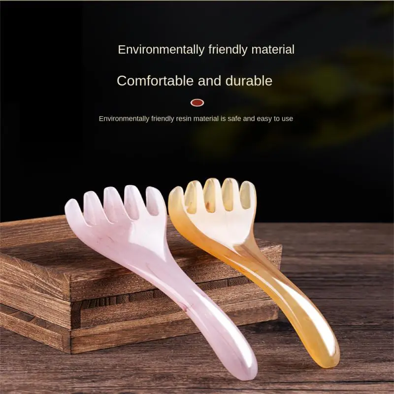 Resin Head Massager Scalp Gua Sha For Body Neck Leg Massage Five-claw Head Scraping Stick Massage Scraping Claw Massage