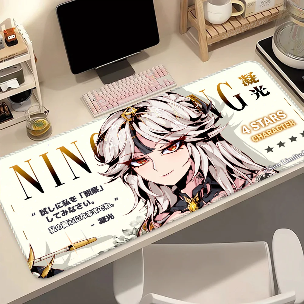 Gaming-Mauspad, Computerunterlage, Rutschfester Tischteppich, Laptop Anime-Mädchen Mauspad, Genshin Impact Gamepad, Schreibtisch-Gadget, Mausmatte