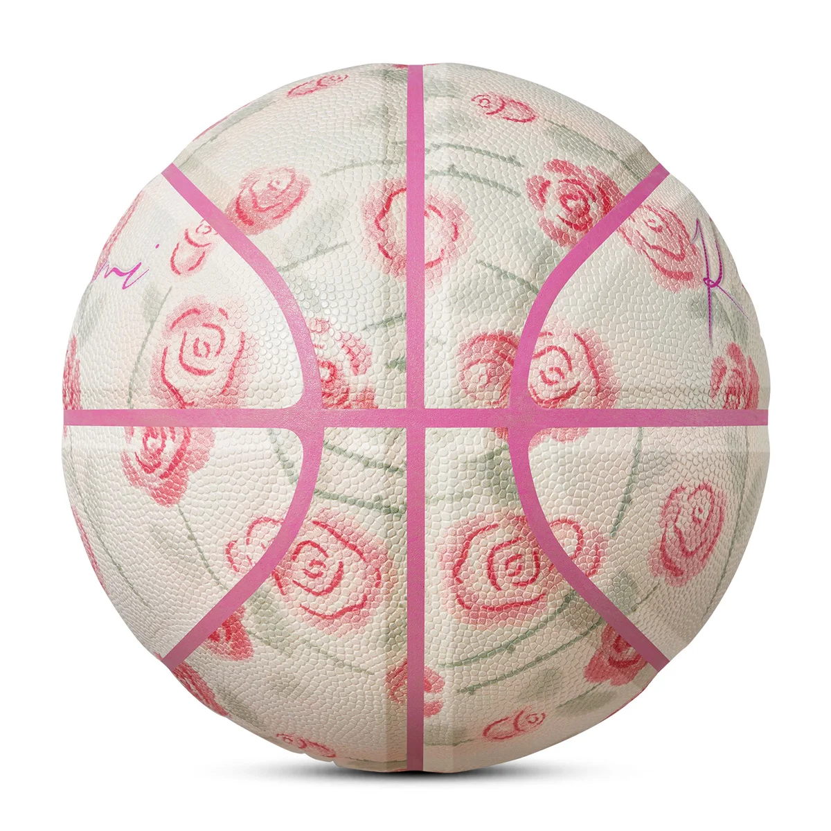 كرة السلة Kuangmi Rose Romantic PU مقاس قياسي 6 7 كرات منافسة الفريق استرطابي مضاد للاحتكاك كرة تدريب للبالغين