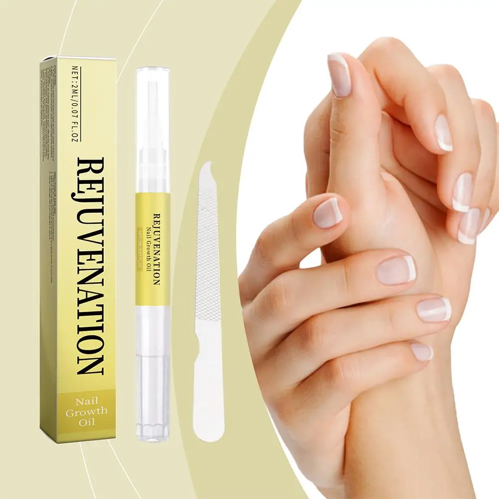 Loción reparadora de uñas con lima de uñas, crema protectora para pies, productos de reparación de aceite y reparación fuerte, cuidado de uñas suave Na R2X9, 2ml