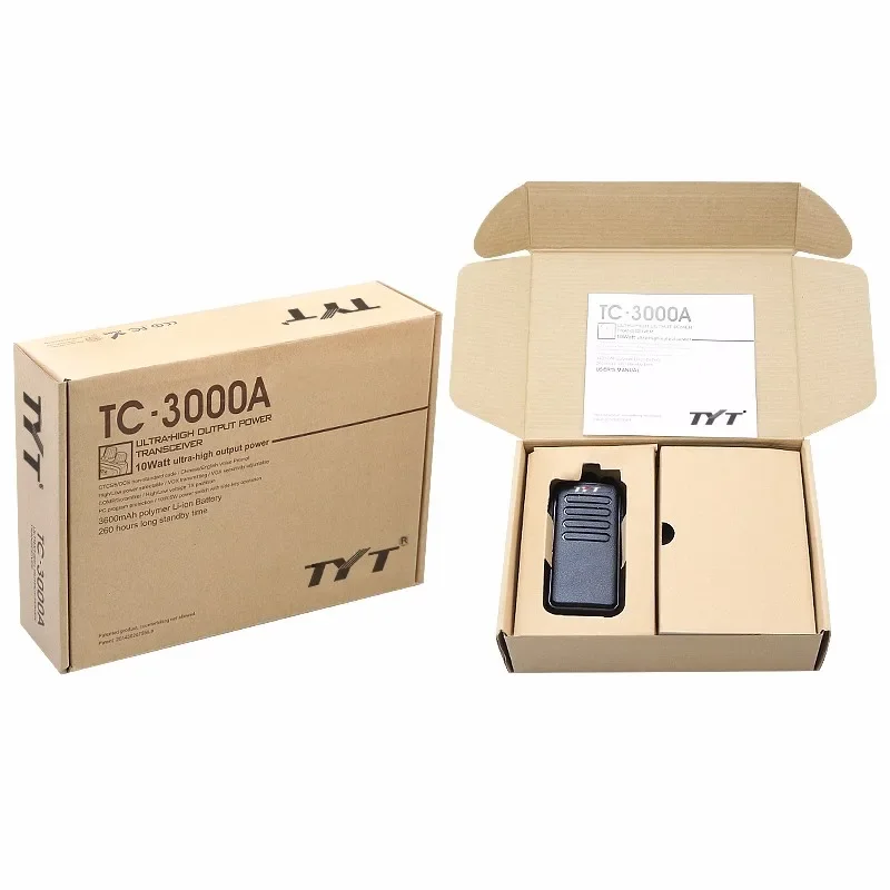 NEW Free Headset Walkie Talkie TYT TC-3000A 10W UHF 400-520 MHz 1750Hz Scan VOX Scrambler Two Antenna Two Way Radio