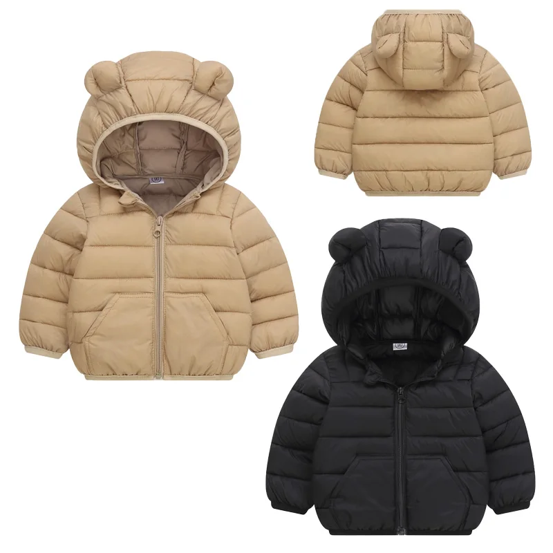 Baby Boys Girls Down Coats New Children Autumn Spring Cotton Jackets Infant Winter Fashion Outerwear Kids Hooded Casual Clothes