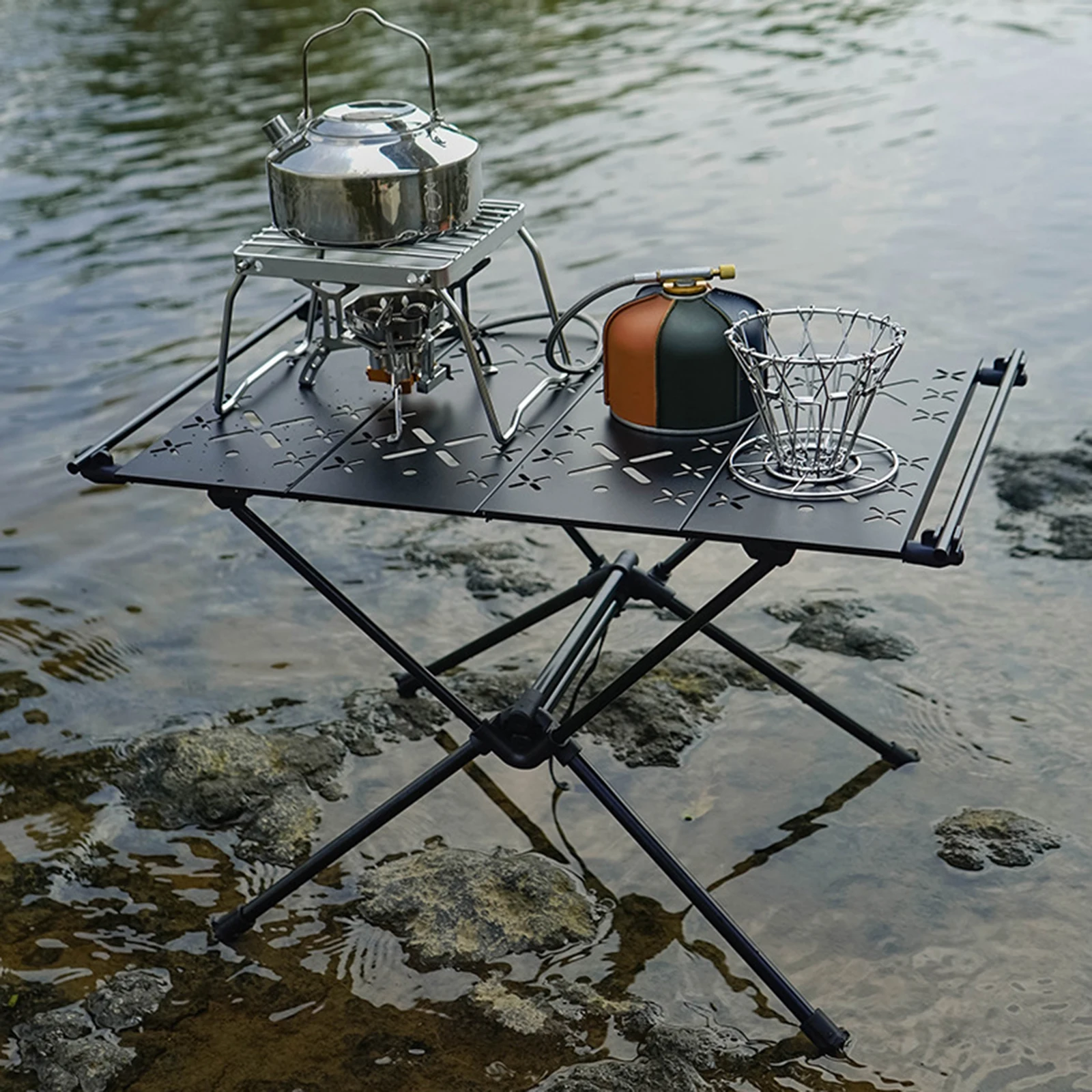 

Folding Camping Table with Carry Bag Portable Desk Furniture for Travel Fishing Picnic Cooking Backpacking BBQ Backyard Beach