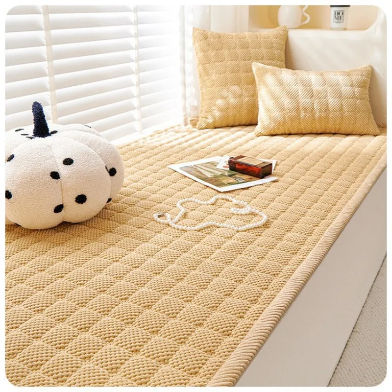 

New Sofa Cover Fabric Bay Window Tatami Mat Soft and Skin Friendly Sofa Cushion Warm and Thick for Autumn and Winter Seasons
