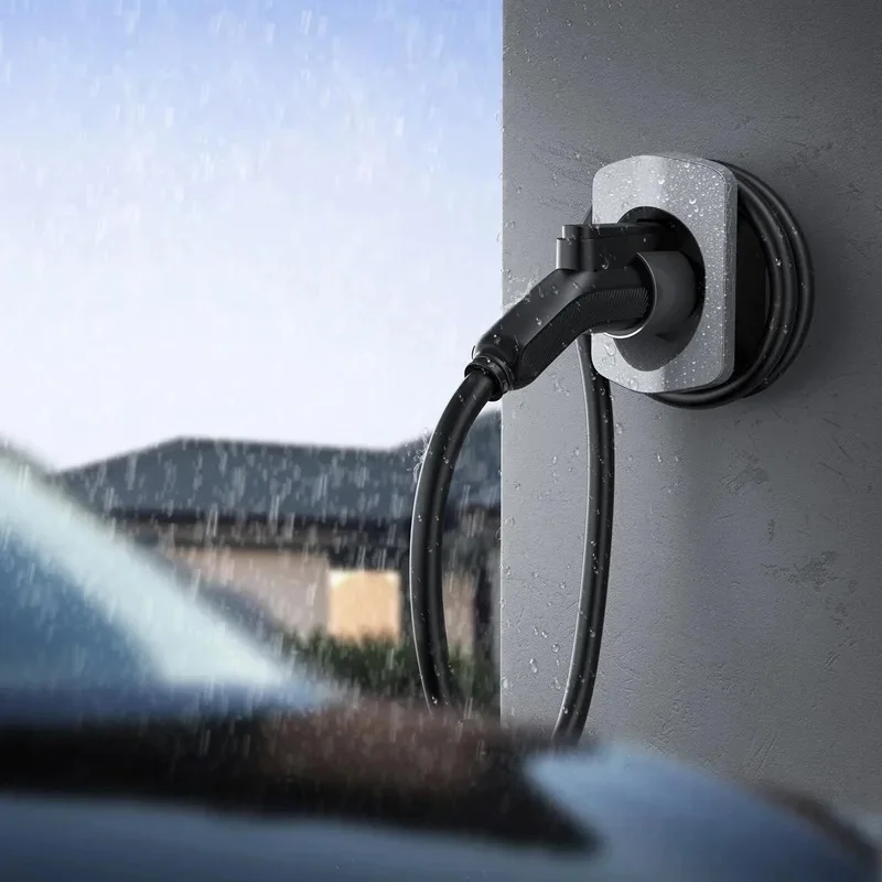 Supporto per caricabatterie EV di tipo 1 FITMPH, design a parete e diviso, Organizer per cavi di ricarica SAE J1772 per Chevrolet Ford ecc.