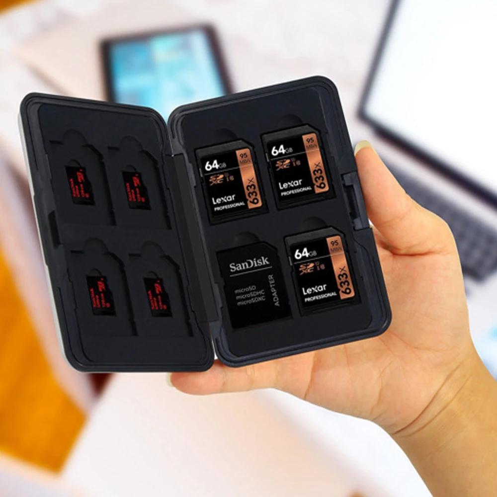 Держатель для карт Micro SD Держатель для хранения SDXC Чехол для карты памяти Защитный алюминиевый чехол на 16 оттенков для SD/SDHC/SDXC/Micro SD