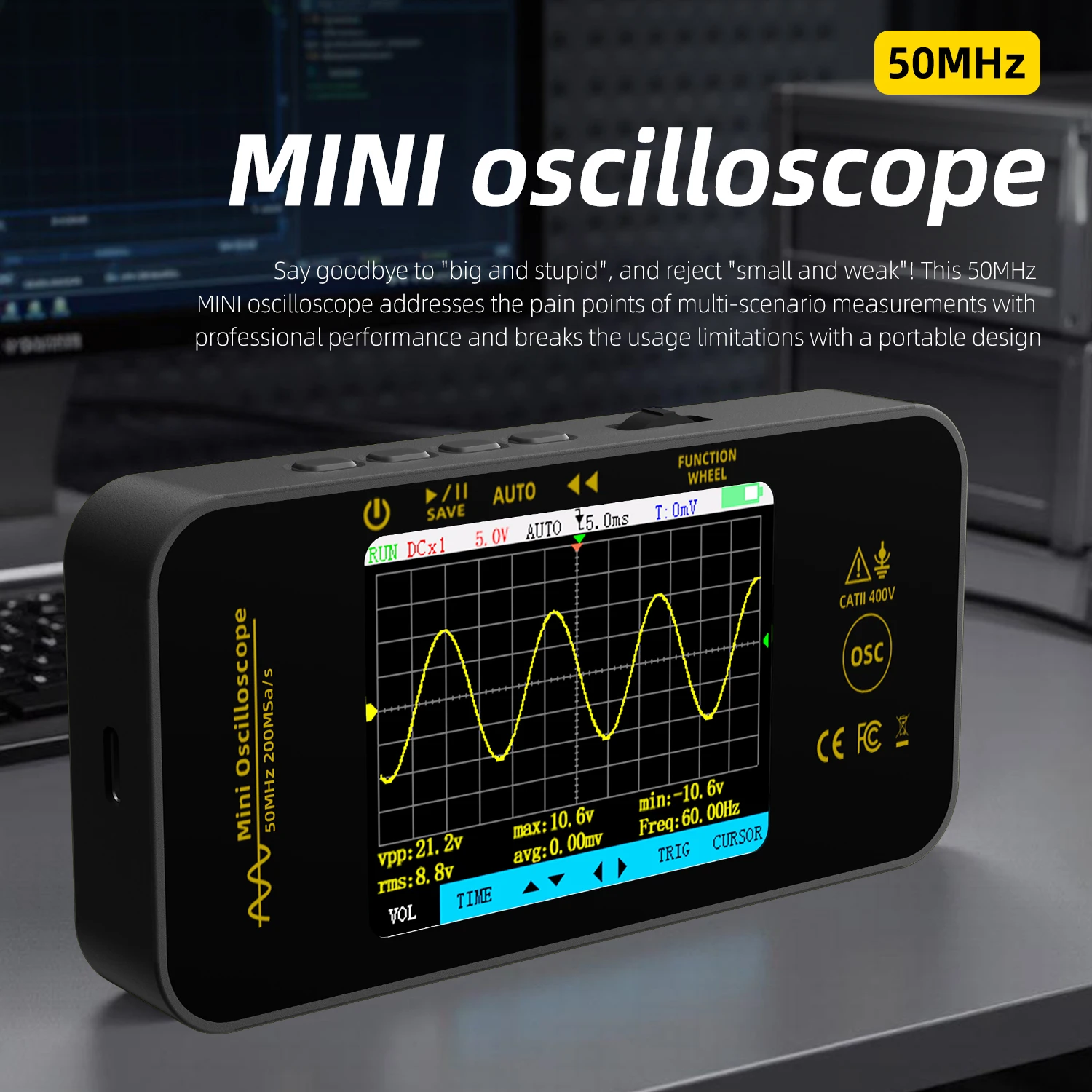 OT5 50Mhz 휴대용 디지털 자동 오실로스코프 샘플 - Electronics Repair In Usa 리뷰 및 가격