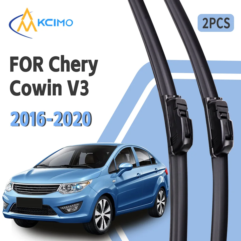 

For Chery Cowin V3 2016-2020 U Type Wiper Blades Soft Rubber High Clear Easy Installation All Seasons Car Windshield
