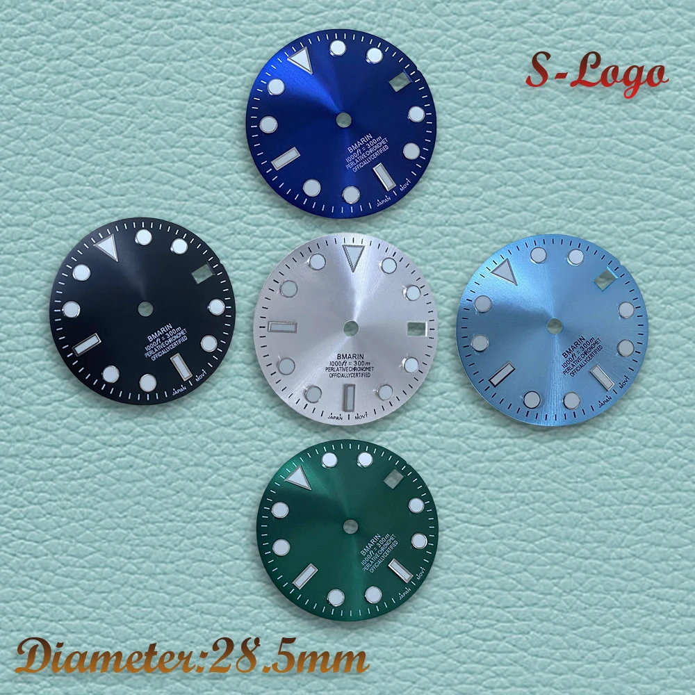 New 28.5mm  S Logo NH35 Dial SUB Dial Diver's Dial Suitable For NH35/NH36/4R/7S Movement Watch Modification Accessories